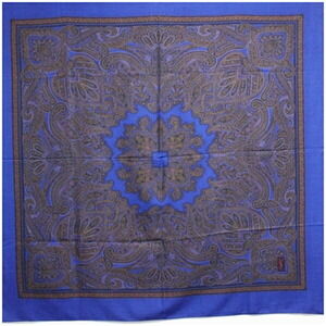 Yves Saint Laurent Large Scarf/Shawl/Stole in Navy and Brown for Women